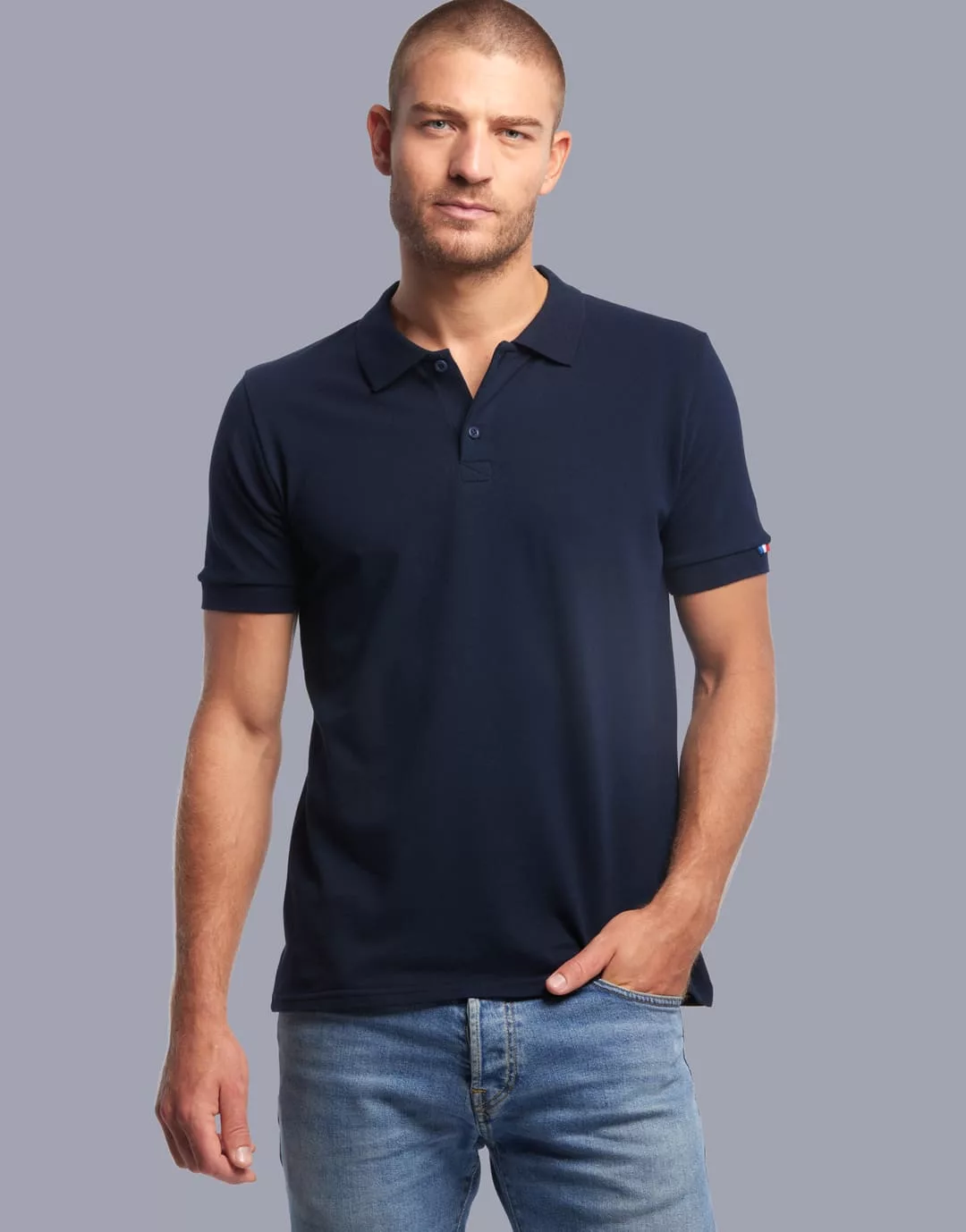 Polo Made in France Homme-navy-1