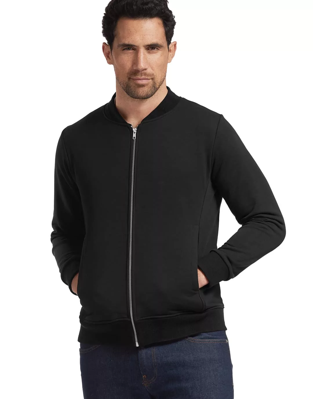 Sweat Zip Made in France Col Rond-noir-1