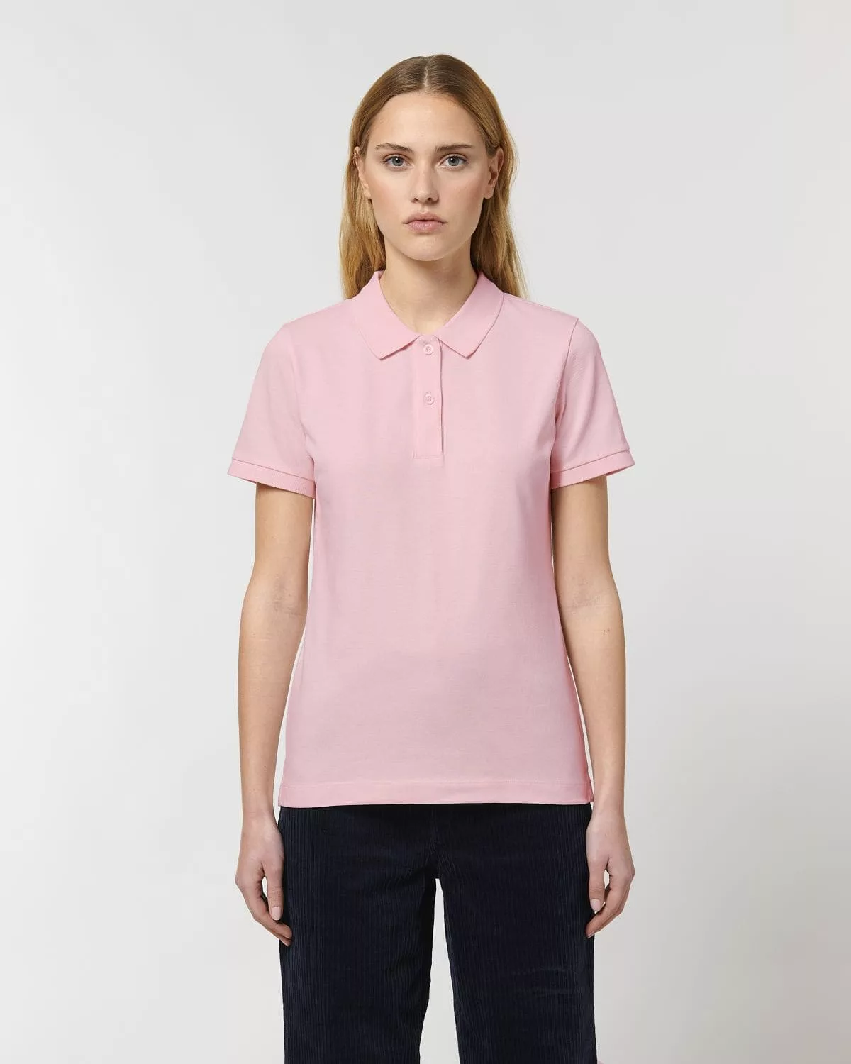 Polo Femme Coton Bio Elliser-Cotton Pink-1