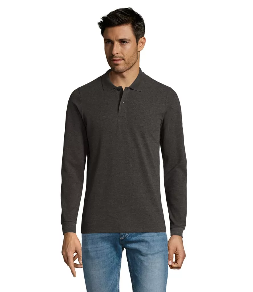 Polo Manches Longues Homme 180gr Perfect-Anthracite-1